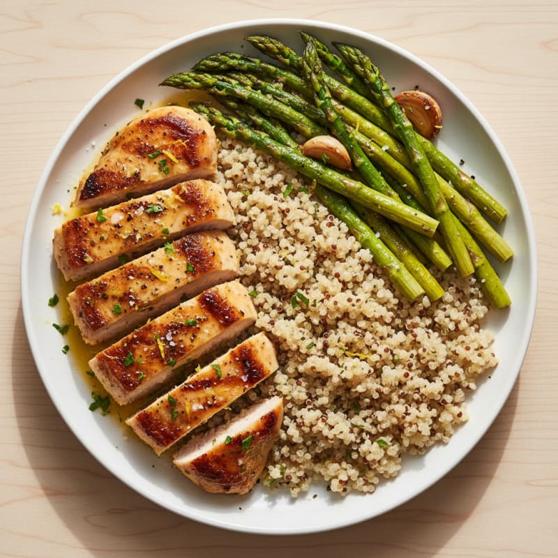 Zesty Lemon Herb Chicken with Roasted Asparagus