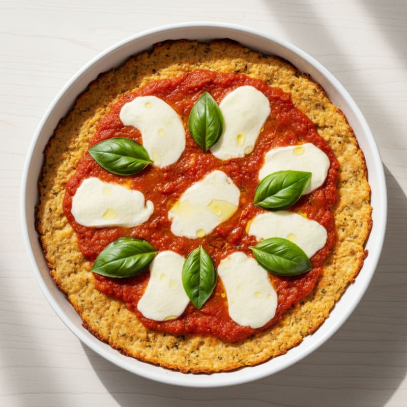 Golden Crispy Margherita Pizza with Fresh Basil