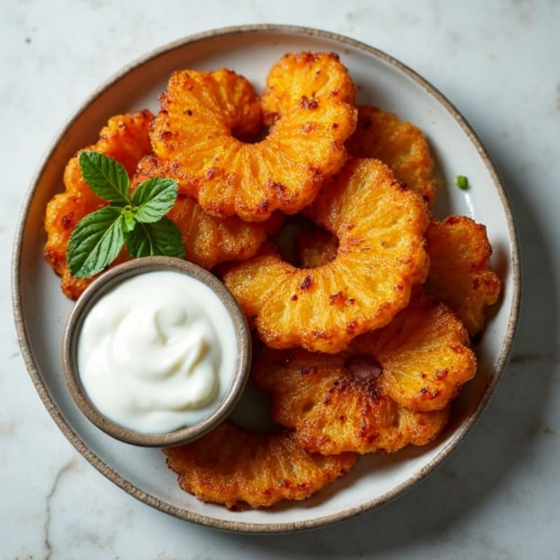Crispy Baked Plantain with Lime-Garlic Dipping Sauce