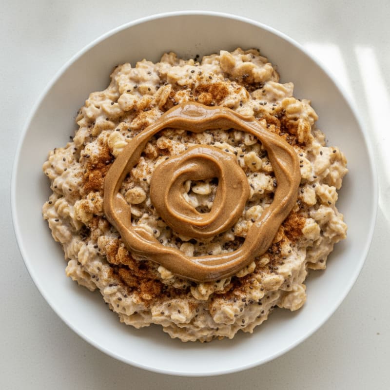 Creamy Greek Yogurt Protein Oats with Almond Butter
