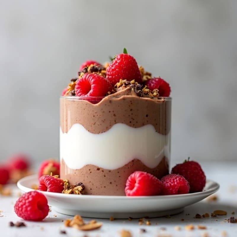 Creamy Greek Yogurt Parfait with Cocoa and Chia