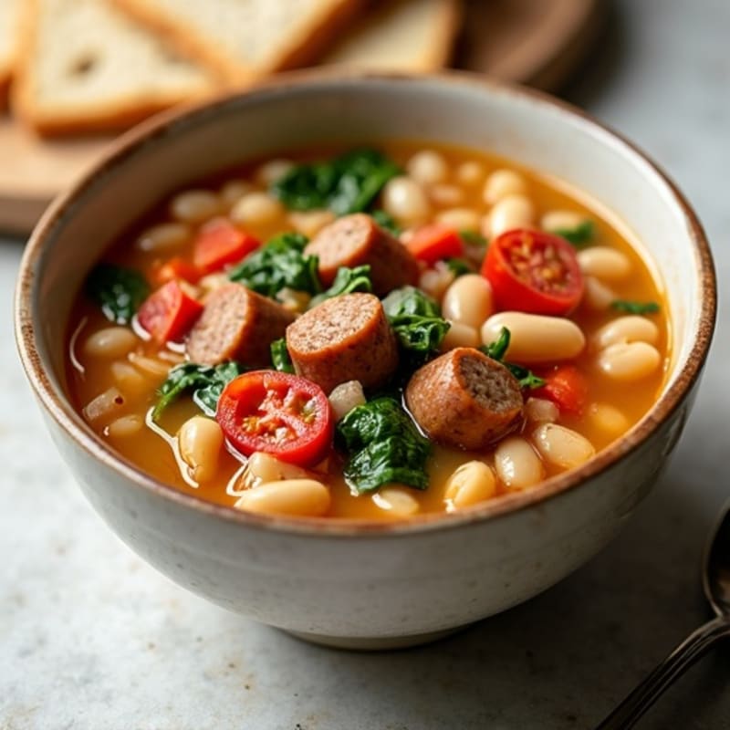 Hearty Italian Sausage and White Bean Soup