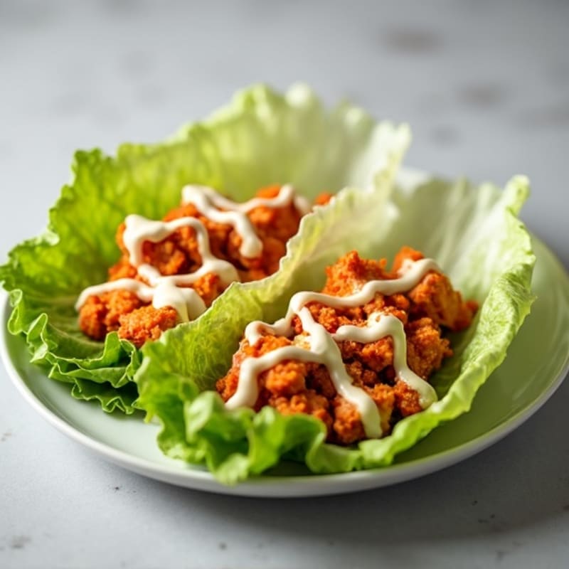 Spicy Buffalo Ranch Chicken Lettuce Wrap
