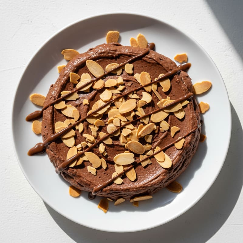 Silky Chocolate Protein Pudding with Toasted Almonds