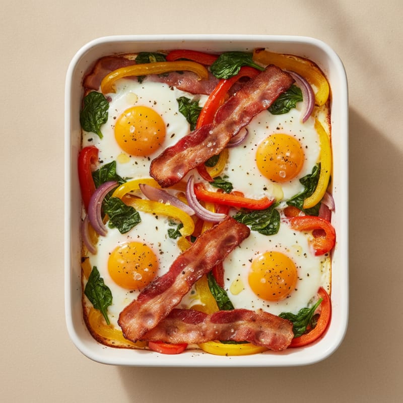 Sheet Pan Eggs and Bacon