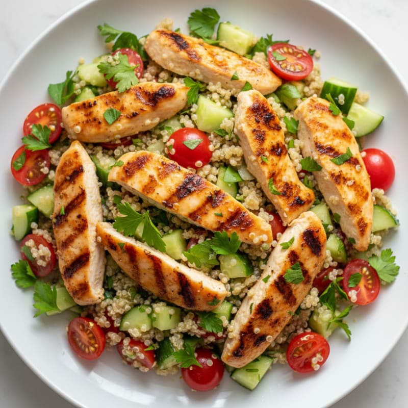 Lemon Herb Chicken and Quinoa Salad