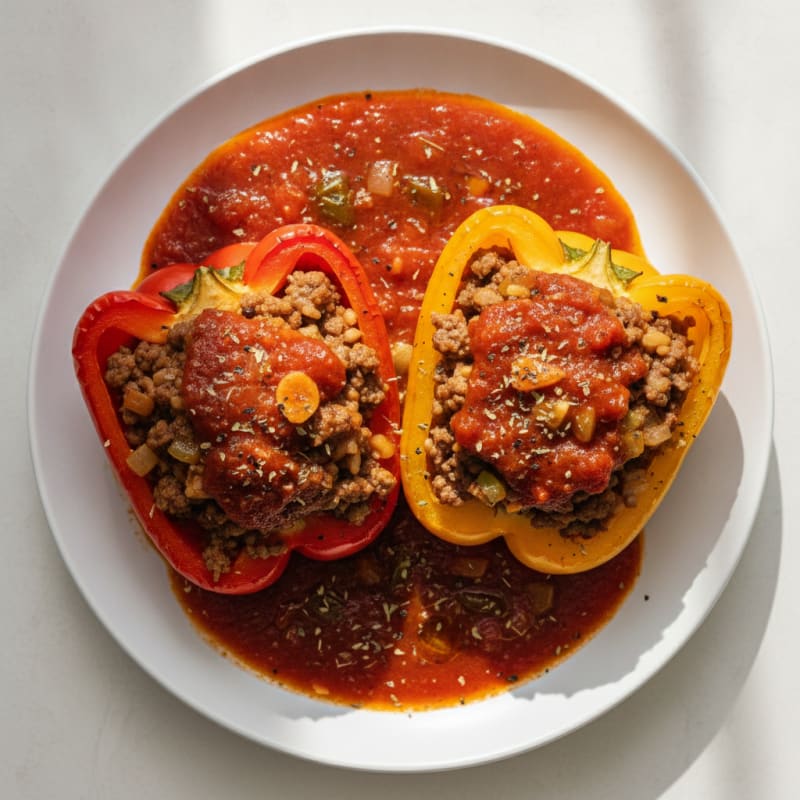 Ground Beef Stuffed Bell Peppers