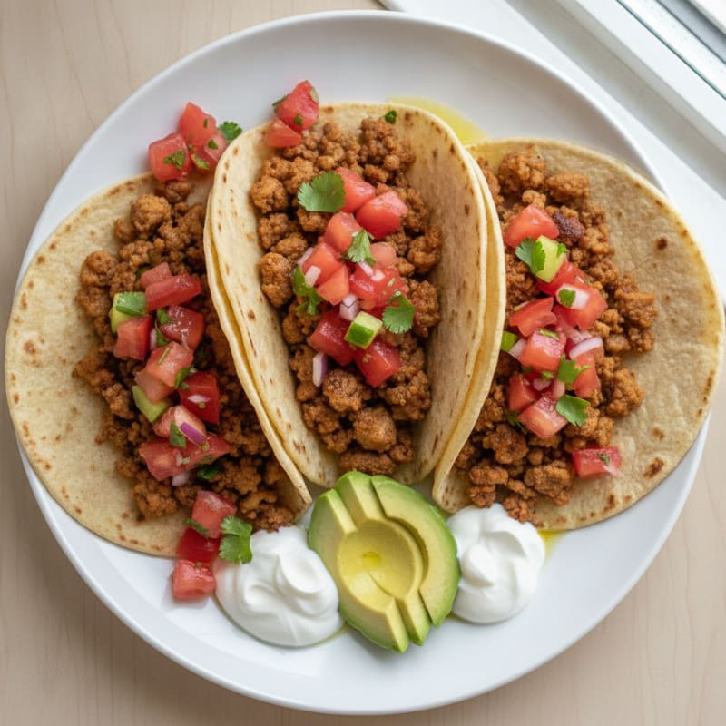 Ground Turkey Tacos with Fresh Salsa