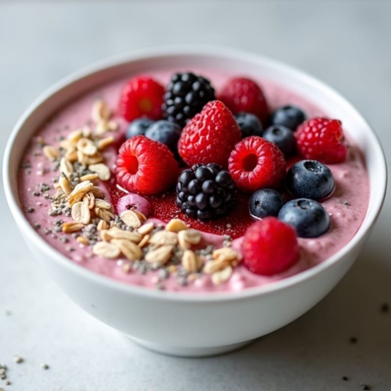 Creamy Overnight Oats with Berries and Chia