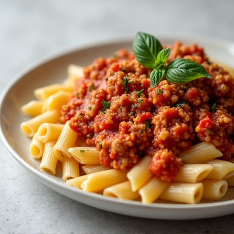 Lean Turkey Bolognese with Whole Wheat Penne