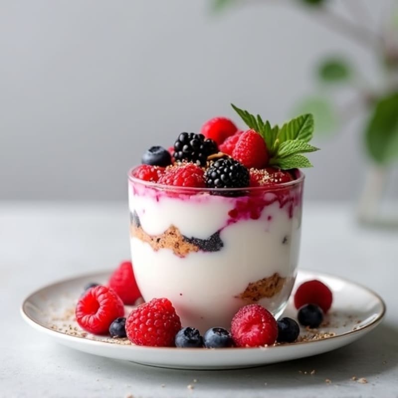 Creamy Greek Yogurt Protein Parfait with Mixed Berries