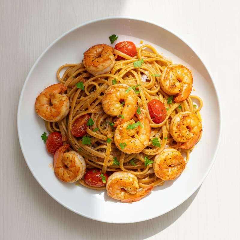 Spicy Calabrian Chili Shrimp Linguine