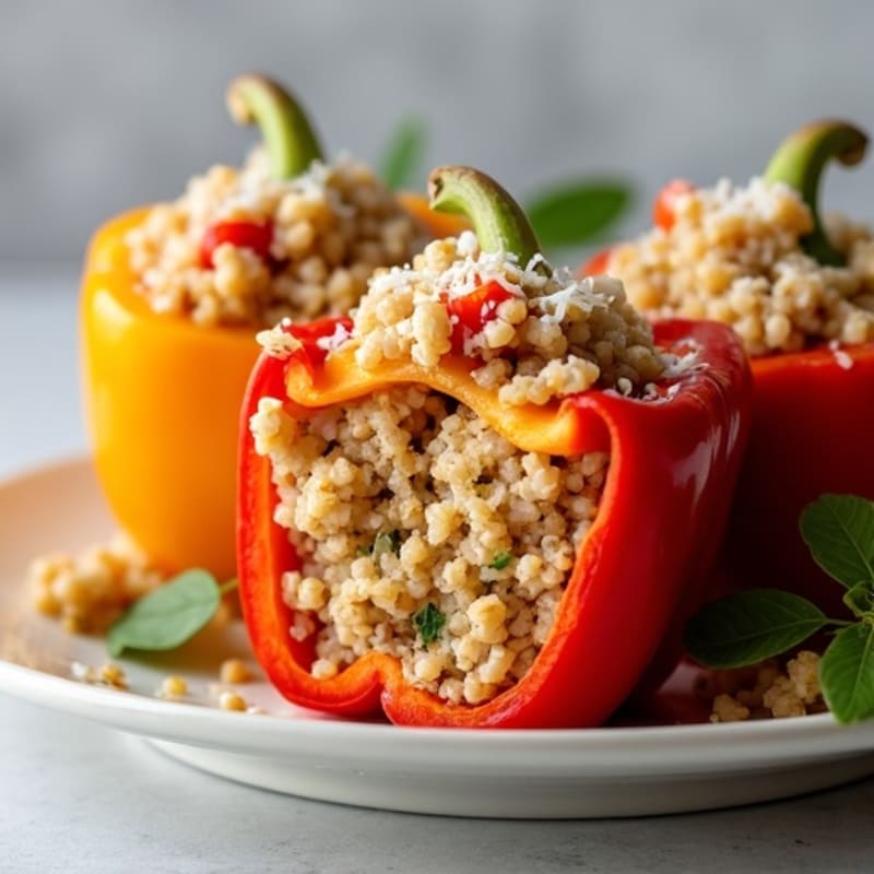 Baked Ground Turkey Stuffed Bell Peppers