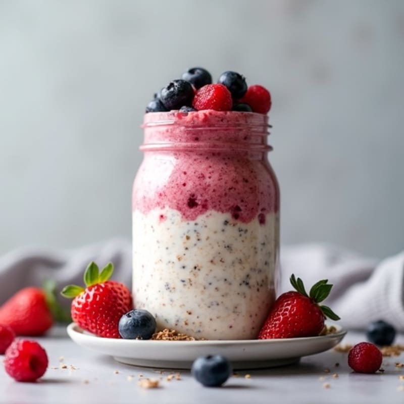 Protein-Packed Vanilla Berry Overnight Oats