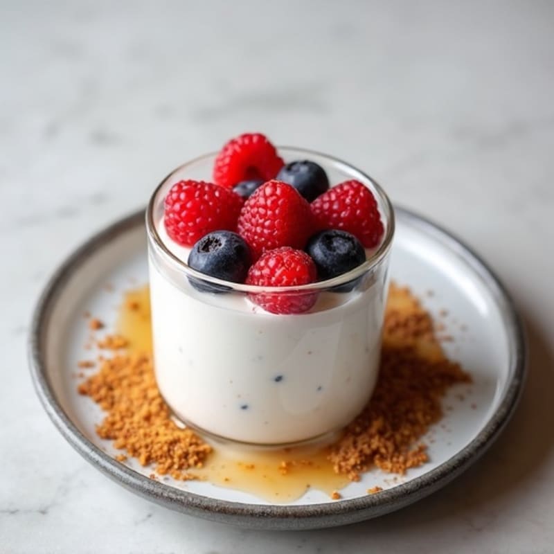 Silky Greek Yogurt Protein Mousse with Fresh Berries