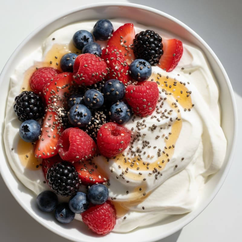 Creamy Greek Yogurt Protein Bowl with Mixed Berries