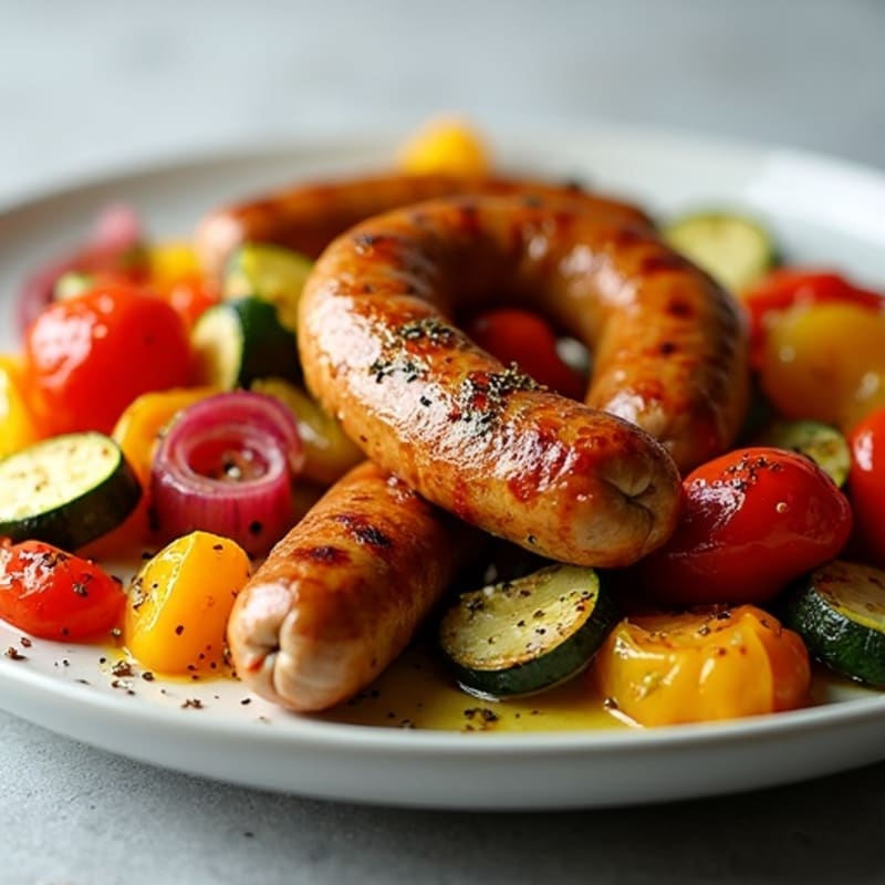 Crispy Sheet Pan Sausage and Roasted Vegetables