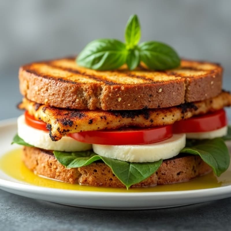 Healthy Crispy Grilled Caprese Sandwich