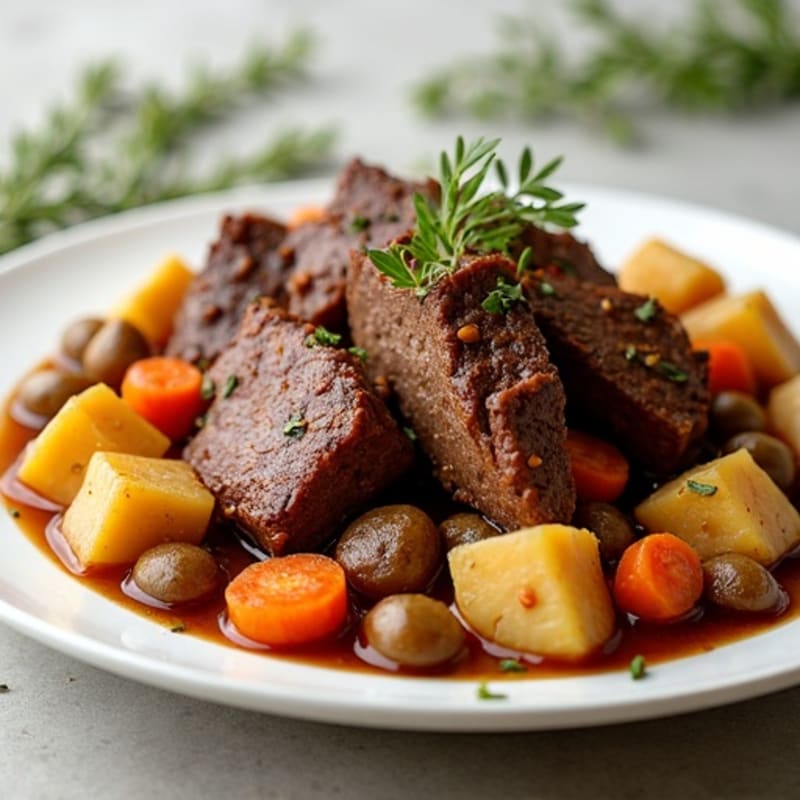 Herb Slow-Cooked Beef Pot Roast with Root Vegetables
