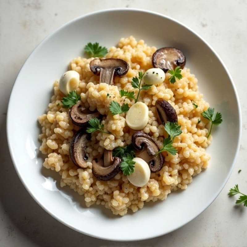Creamy Wild Mushroom Cauliflower Risotto