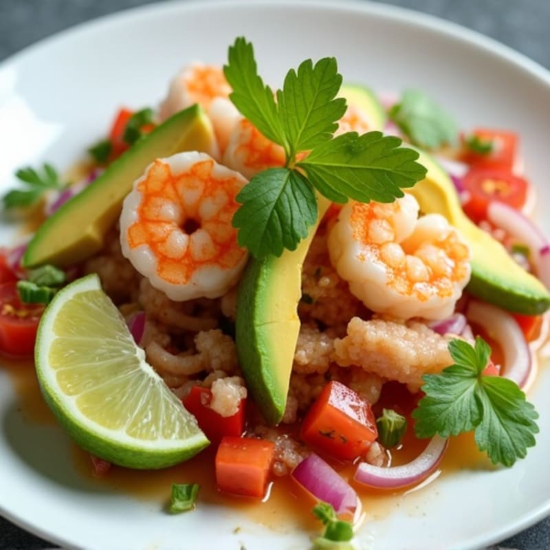 Fresh Shrimp Ceviche with Creamy Avocado
