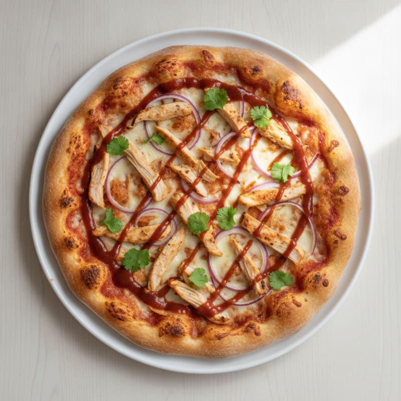 High-Protein BBQ Chicken Pizza with Red Onion