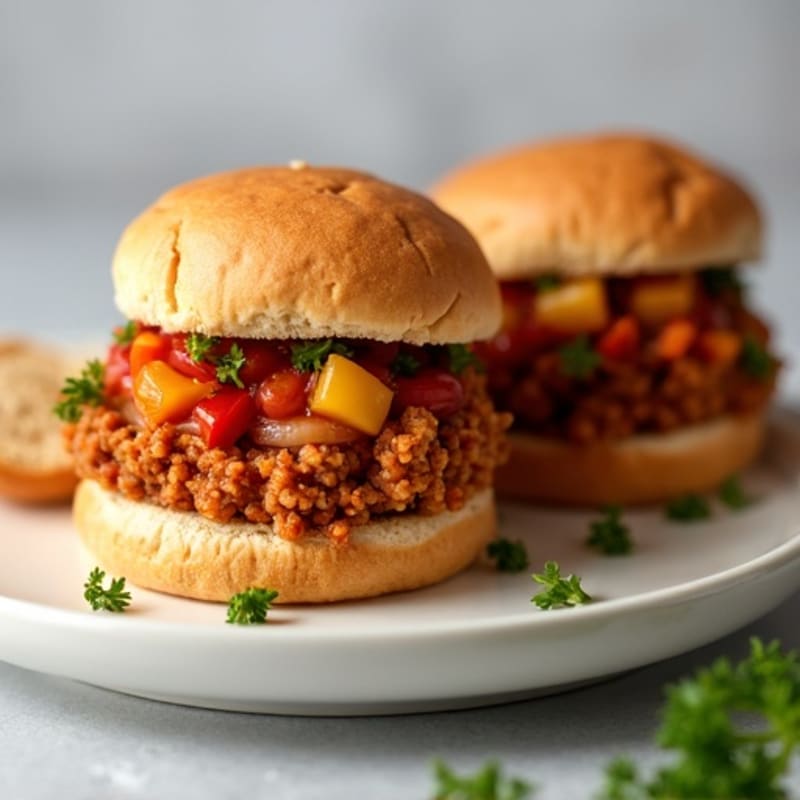 Lean Ground Turkey Sloppy Joes on Whole Wheat Mini Buns