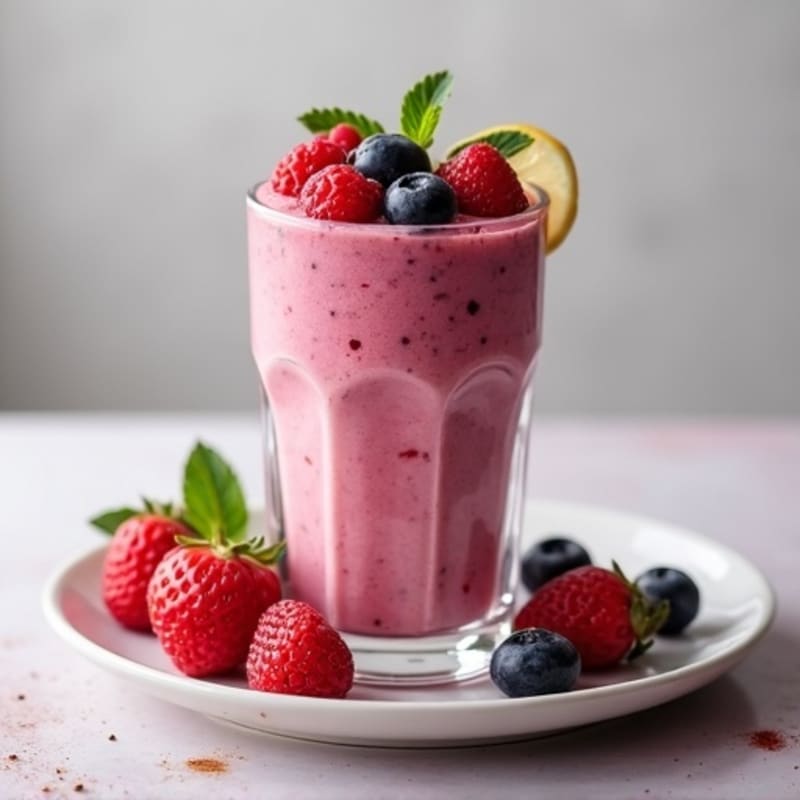 Fresh Berry-Ginger Energy Smoothie