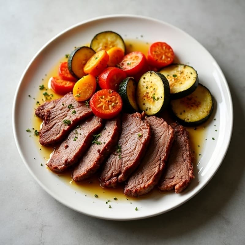 Smoky Brisket with Crispy Roasted Vegetables