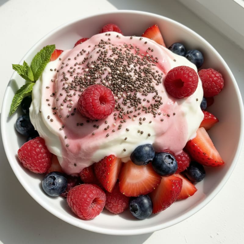 Creamy Greek Yogurt Protein Parfait with Mixed Berries