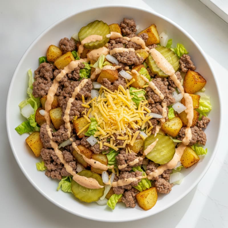 Big Mac Inspired Protein Bowl