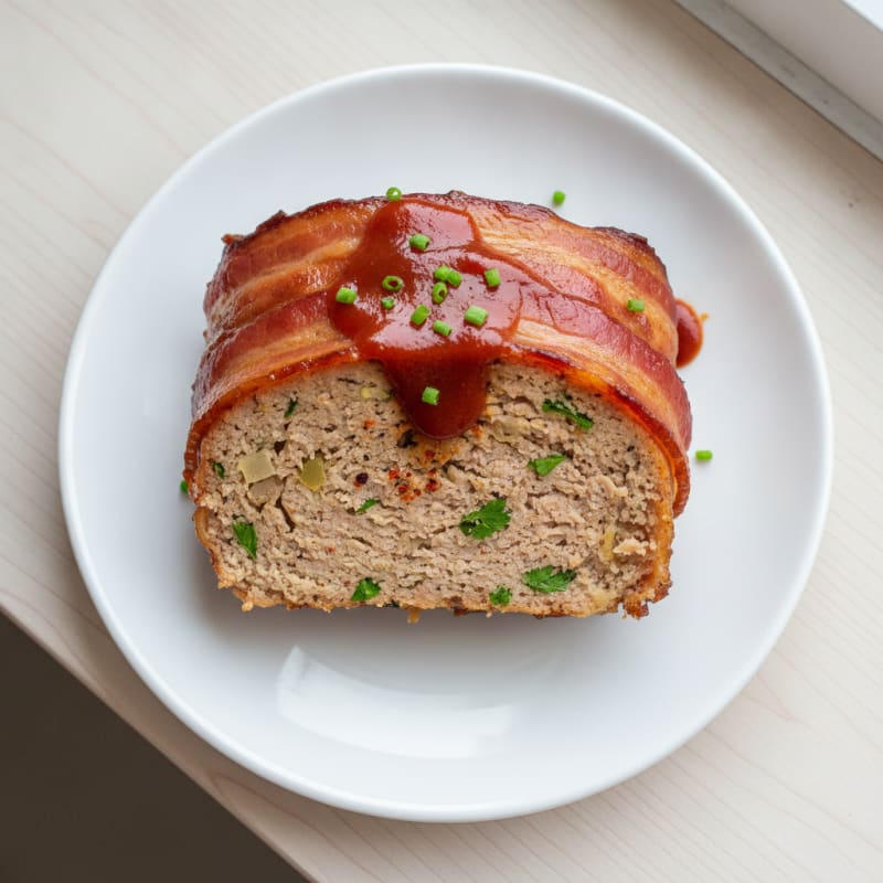BBQ Bacon-Wrapped Meatloaf with Glaze