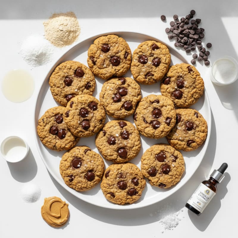High-Protein Clean Eating Chocolate Chip Cookies