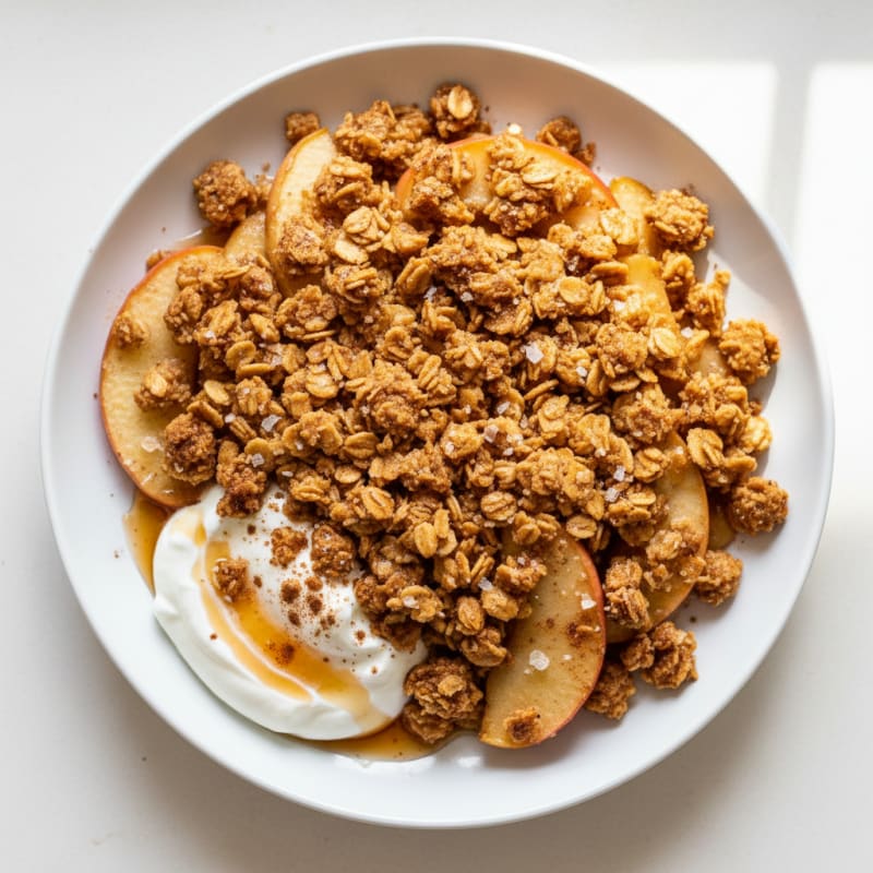 Baked Apple Crumble with Oat Topping