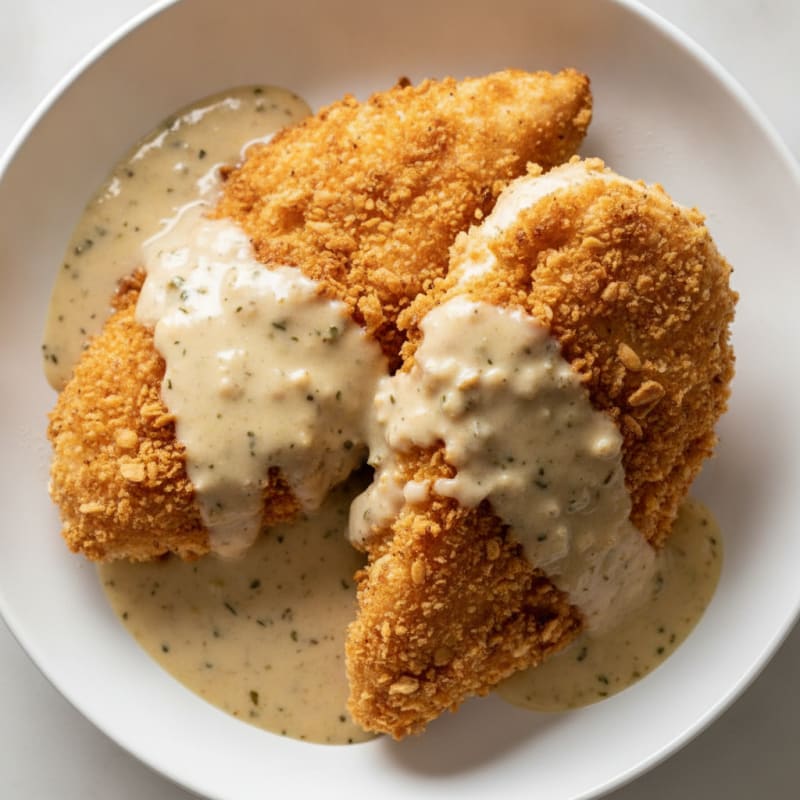 Buttermilk Fried Chicken with Creamy Gravy