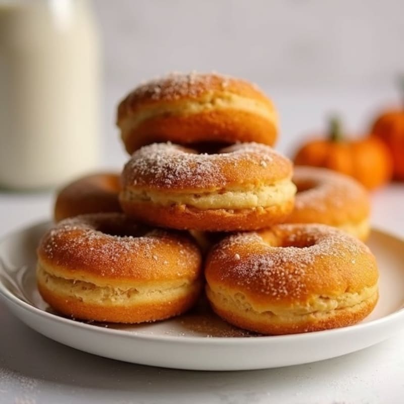Fluffy Baked Pumpkin Spice Protein Donuts