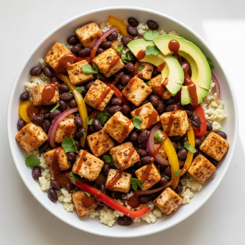 Spicy Chicken and Black Bean Power Bowl