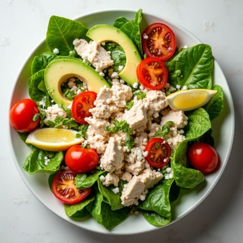 Creamy Avocado Tuna Salad with Crisp Greens