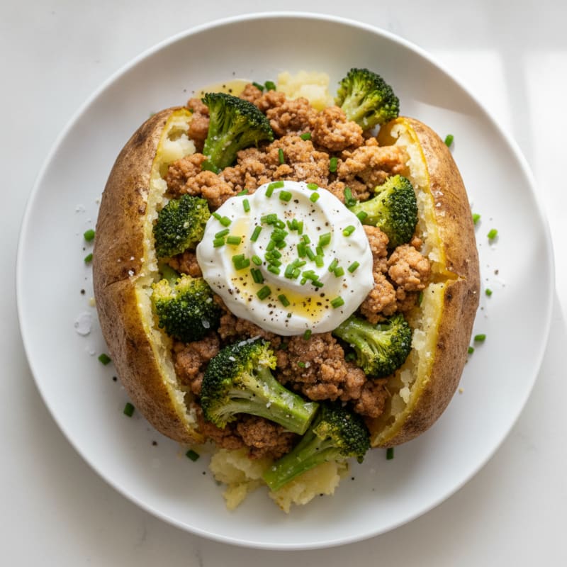 Loaded Baked Potatoes with Savory Toppings