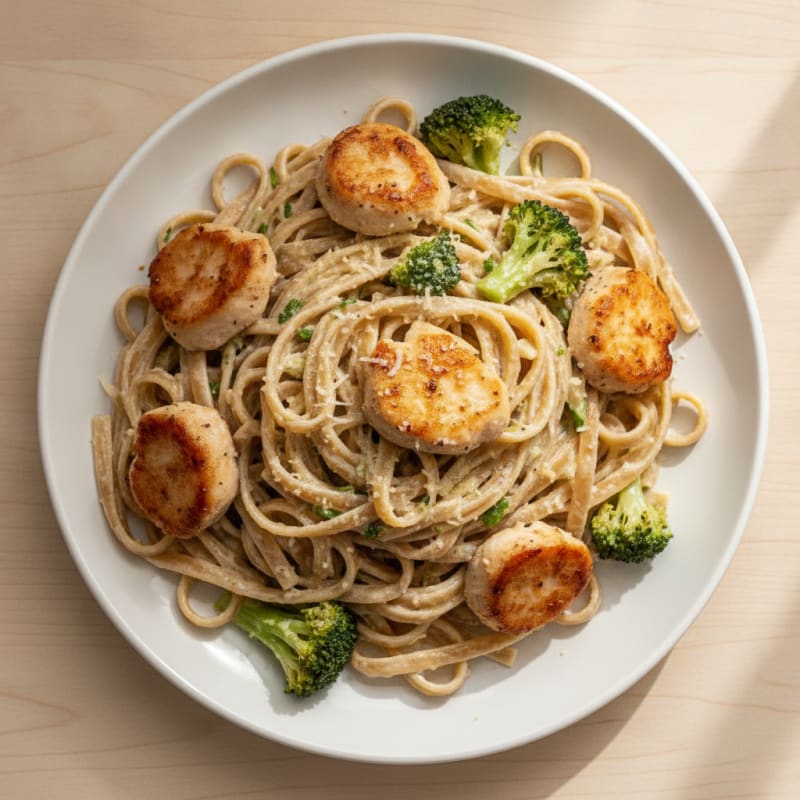 Creamy Garlic Chicken Fettuccine