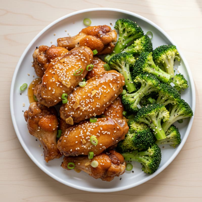 Crispy Honey-Garlic Chicken Wings