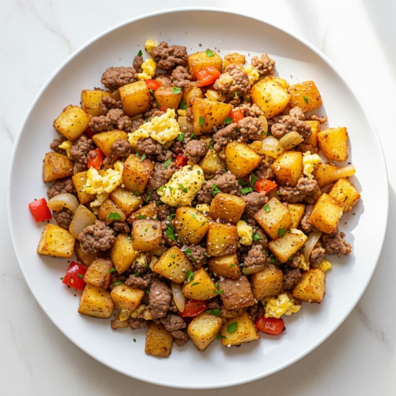 Crispy Ground Beef and Potato Hash