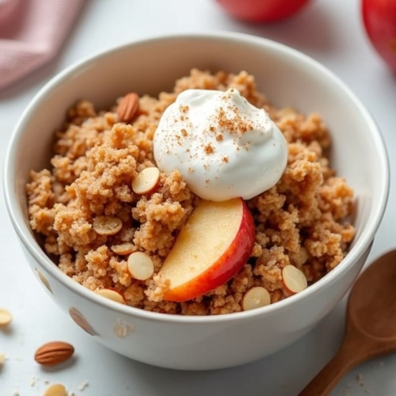 Cinnamon-Spiced Oat and Almond Apple Crumble