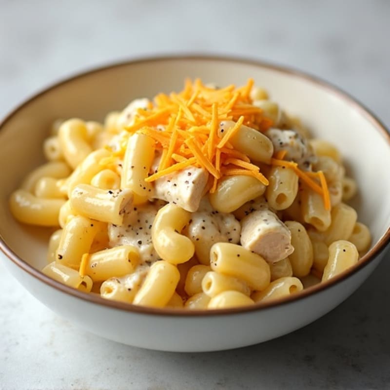 Chicken and Cauliflower Creamy Baked Macaroni