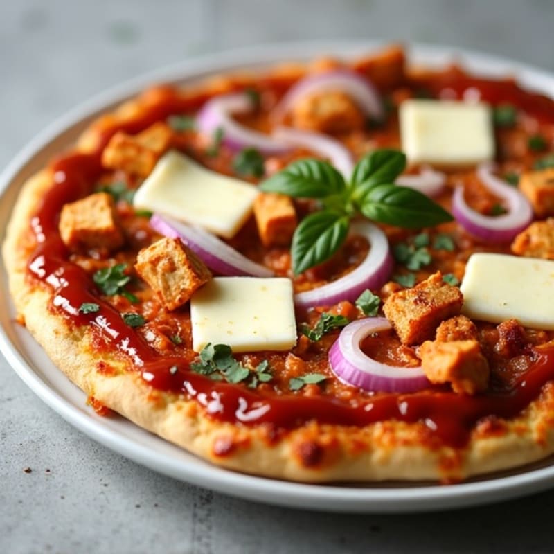 Crispy High-Protein BBQ Chicken Pizza
