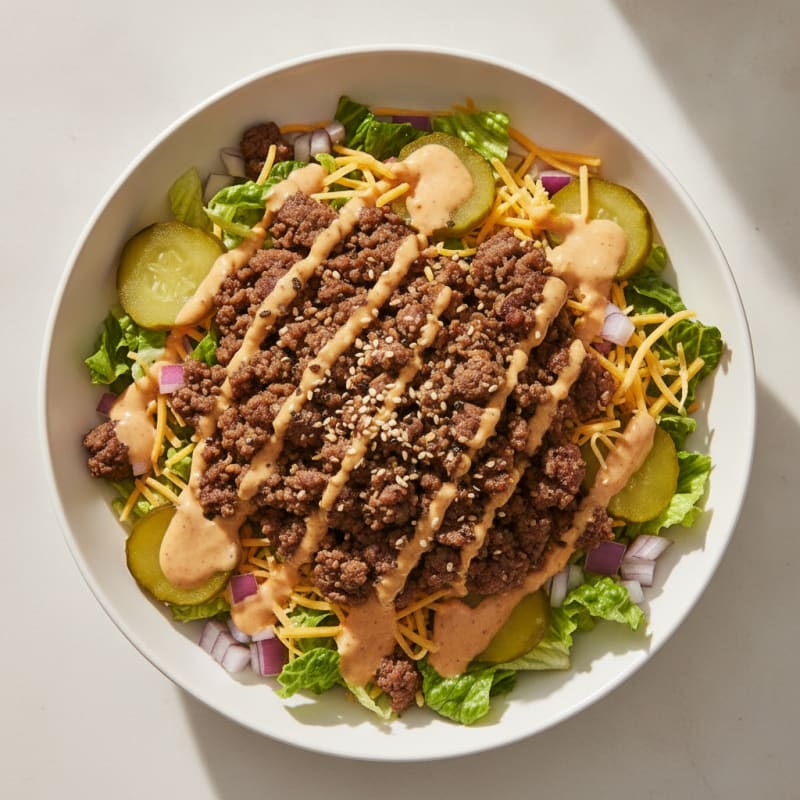 Big Mac Inspired Protein Bowl