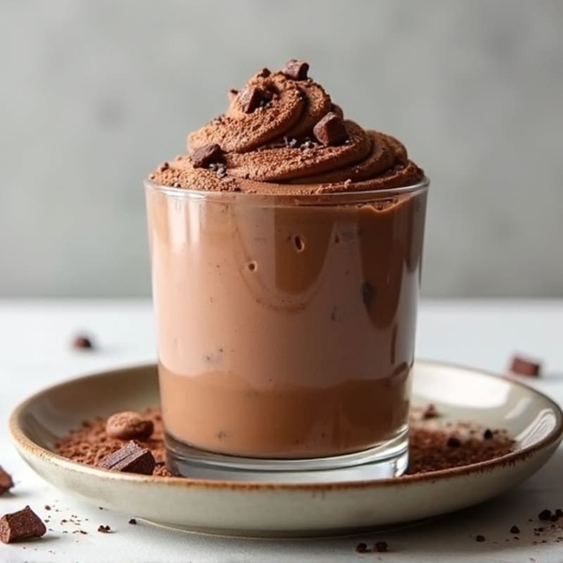 Chocolate Protein Mousse with Chia Seeds
