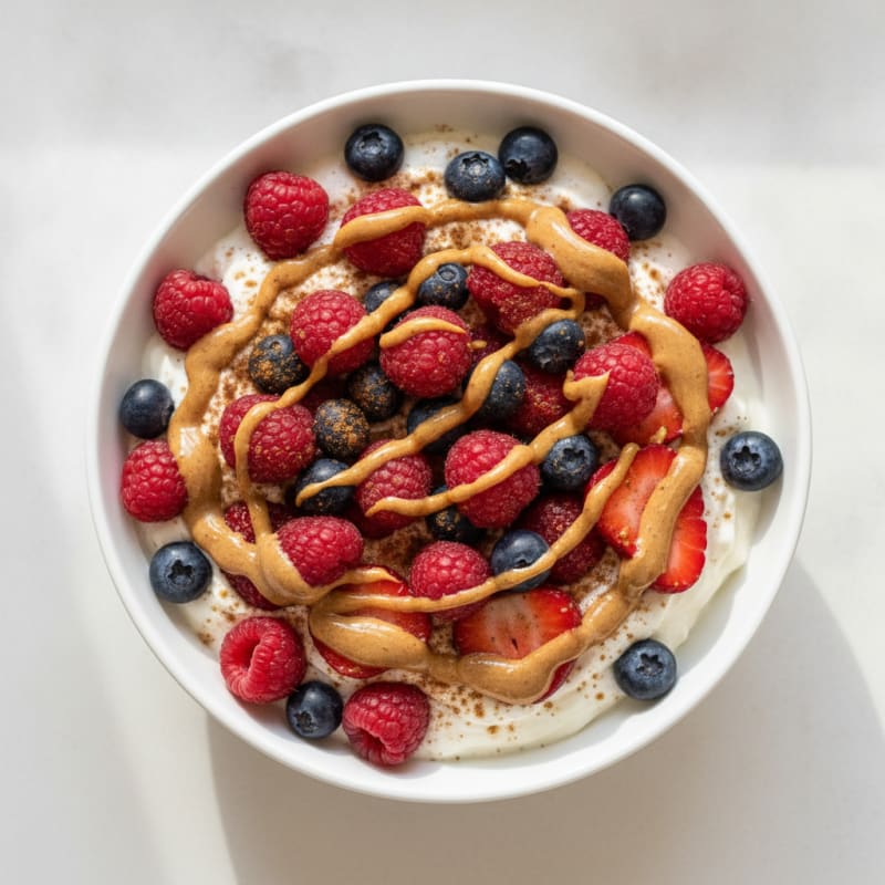 Berry Yogurt Bowl with Cashew Butter