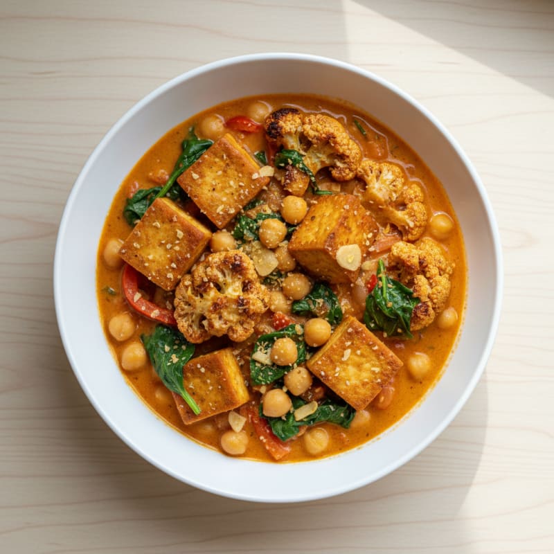 Roasted Vegetable and Chickpea Curry