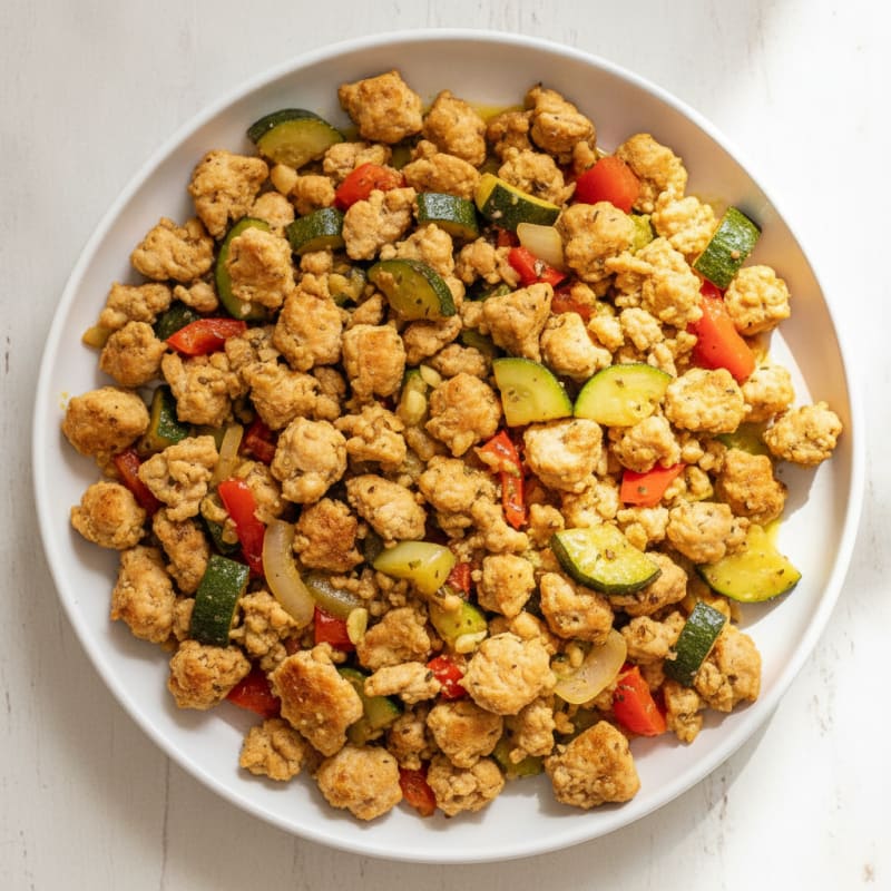 Ground Chicken and Vegetable Skillet